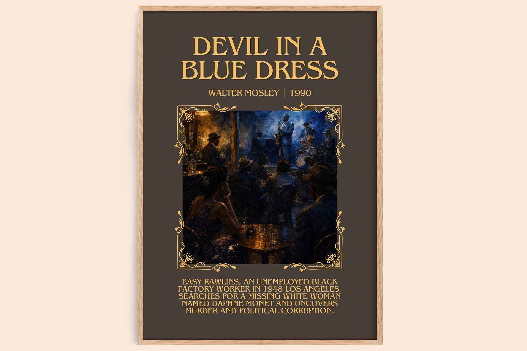 Devil in a Blue Dress Minimalist Book Poster by Walter Mosley