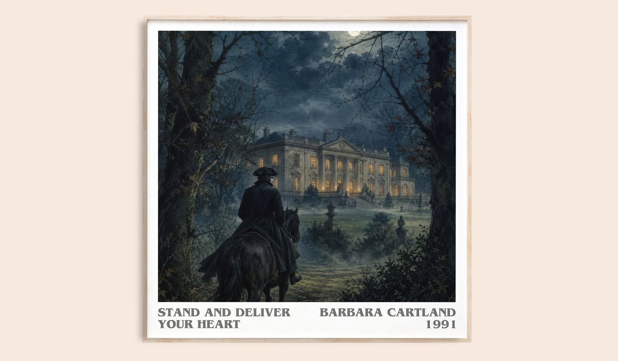 Stand And Deliver Your Heart literary book poster by Barbara Cartland – framed literary art print