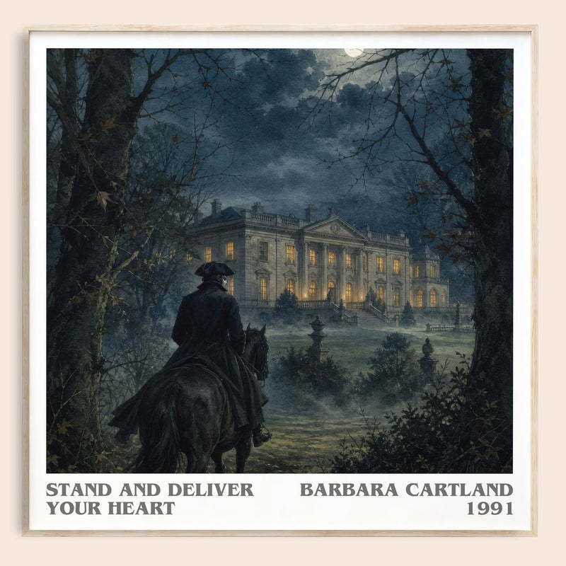 Stand And Deliver Your Heart literary book poster by Barbara Cartland – framed literary art print