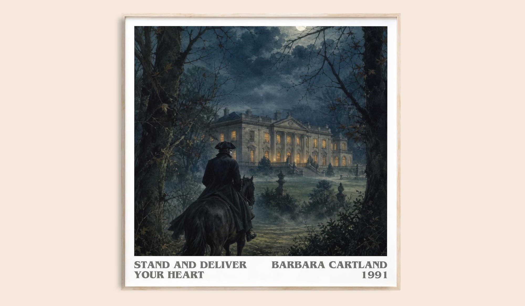 Stand And Deliver Your Heart literary book poster by Barbara Cartland – framed literary art print
