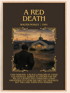 A Red Death Minimalist Book Poster by Walter Mosley – image 1