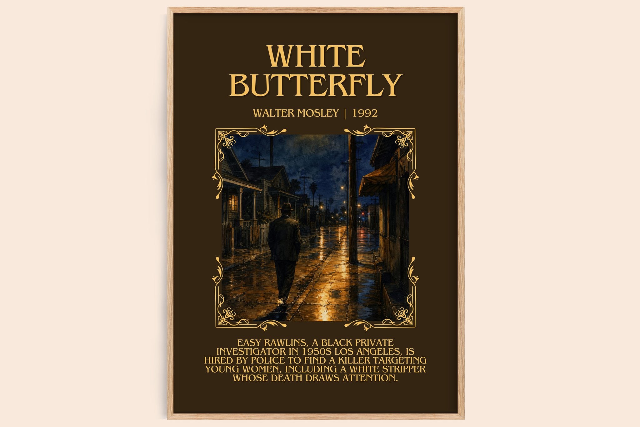 White Butterfly Minimalist Book Poster by Walter Mosley