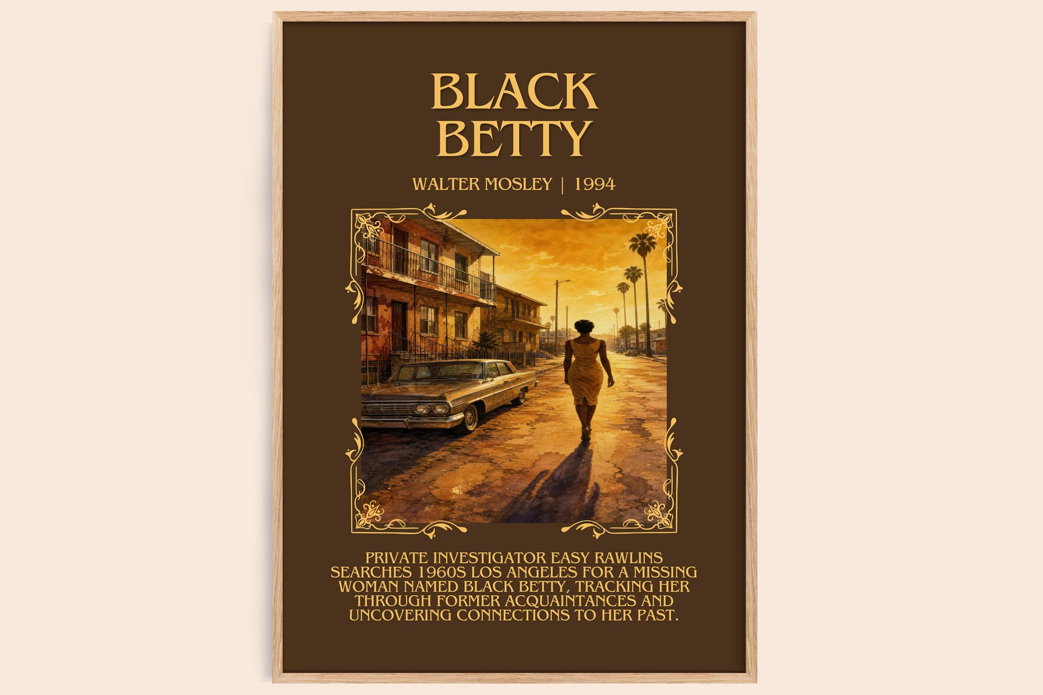 Black Betty Minimalist Book Poster by Walter Mosley