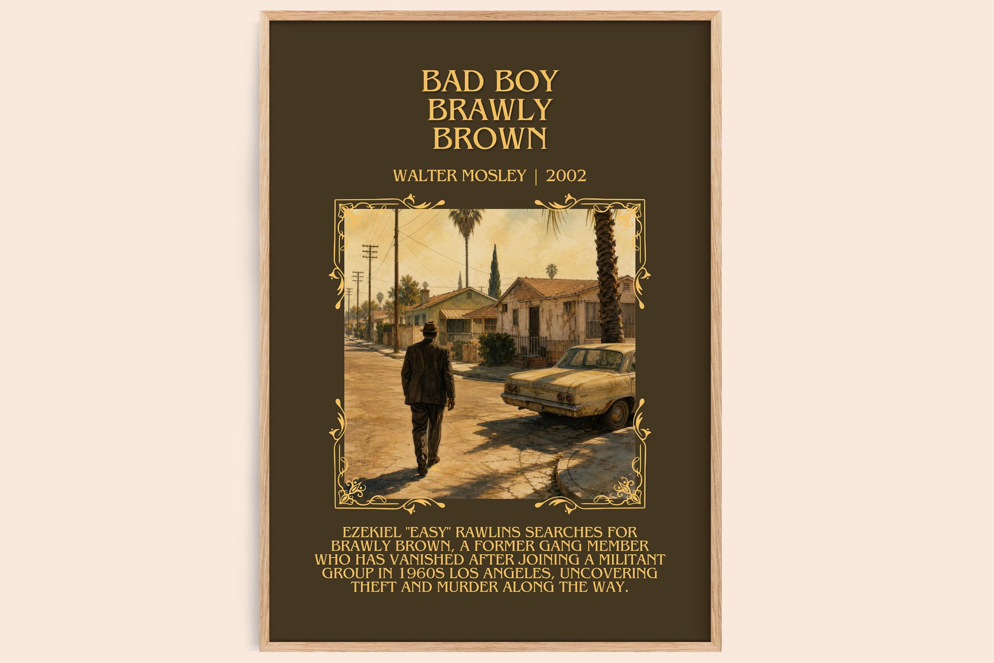 Bad Boy Brawly Brown Minimalist Book Poster by Walter Mosley