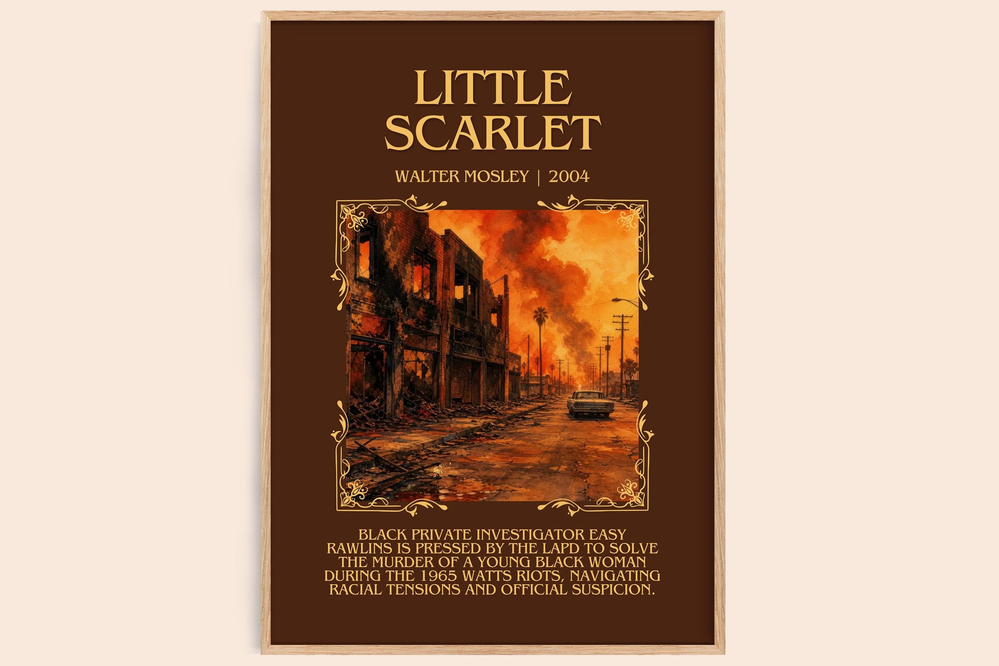 Little Scarlet Minimalist Book Poster by Walter Mosley