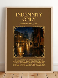 Indemnity Only Minimalist Book Poster by Sara Paretsky – image 2