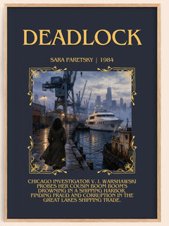 Deadlock Minimalist Book Poster by Sara Paretsky – image 1
