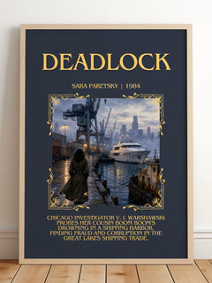 Deadlock Minimalist Book Poster by Sara Paretsky – image 2