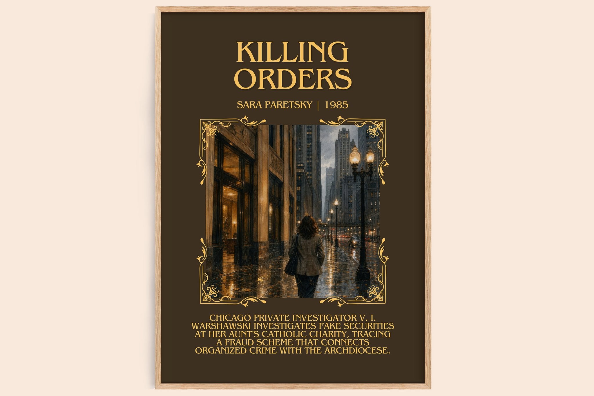 Killing Orders Minimalist Book Poster by Sara Paretsky