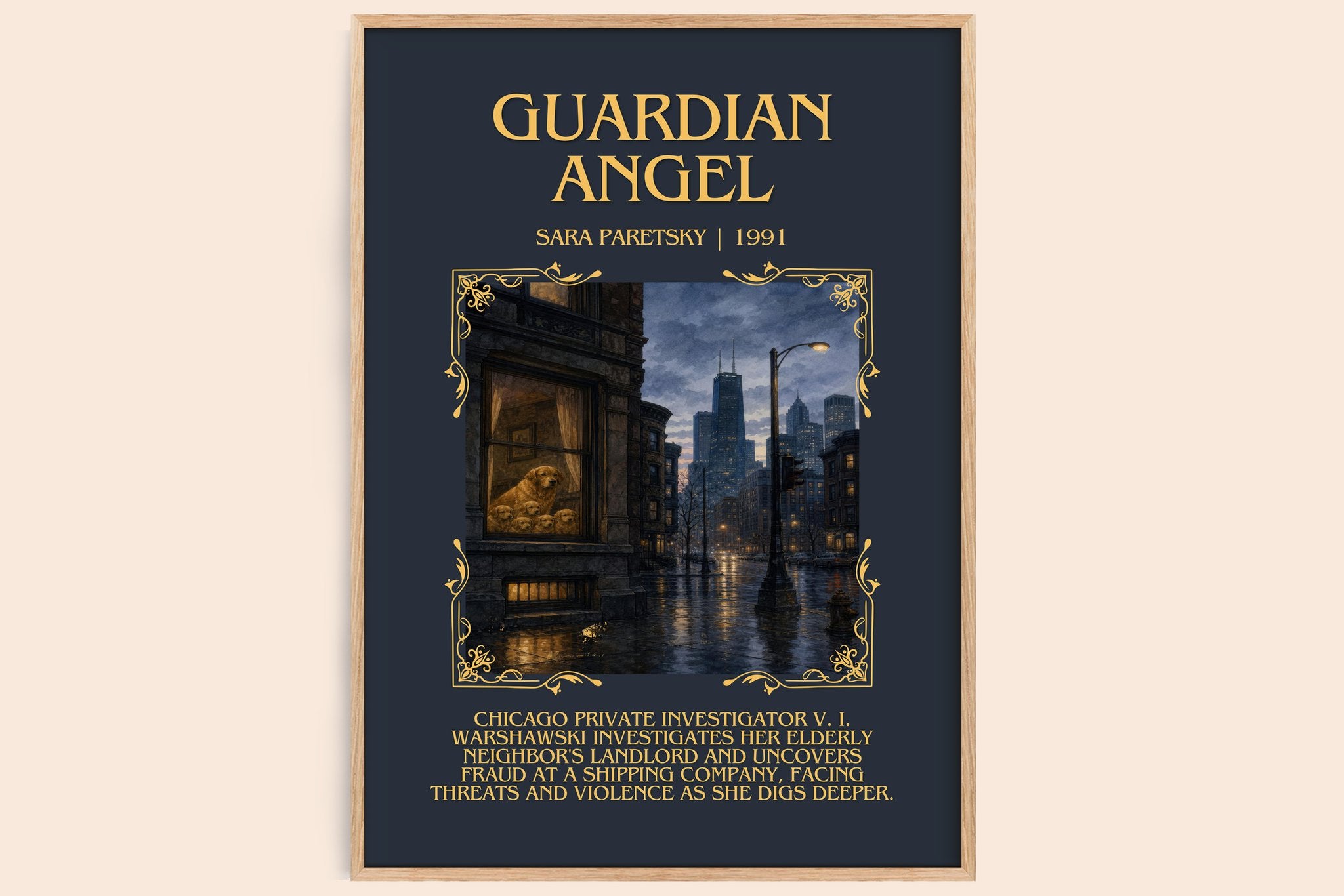 Guardian Angel Minimalist Book Poster by Sara Paretsky