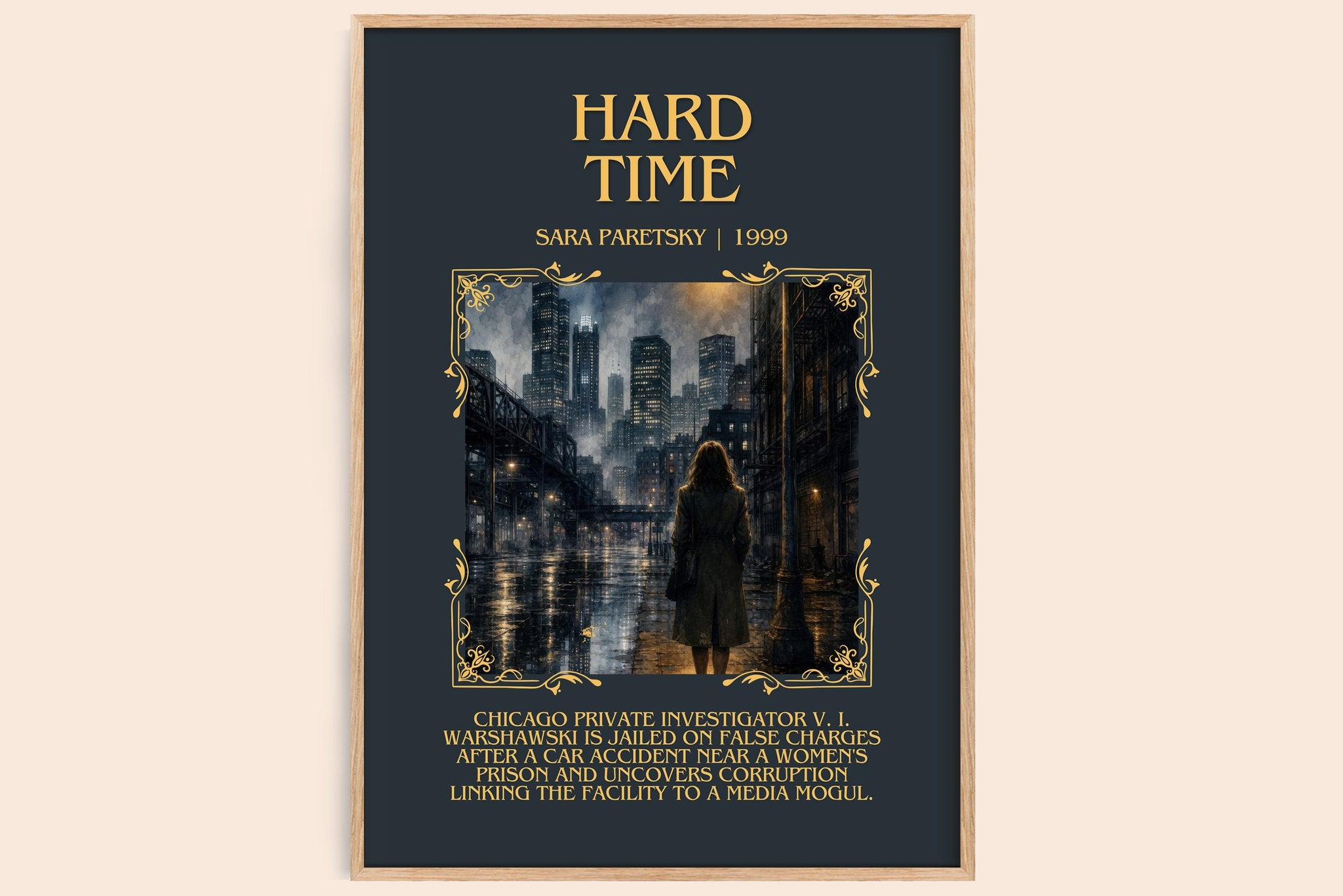 Hard Time Minimalist Book Poster by Sara Paretsky