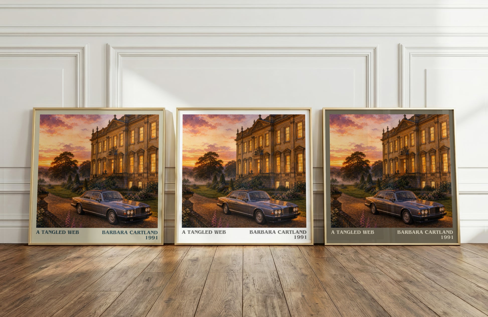 A Tangled Web literary art print colour and style options – Barbara Cartland book art