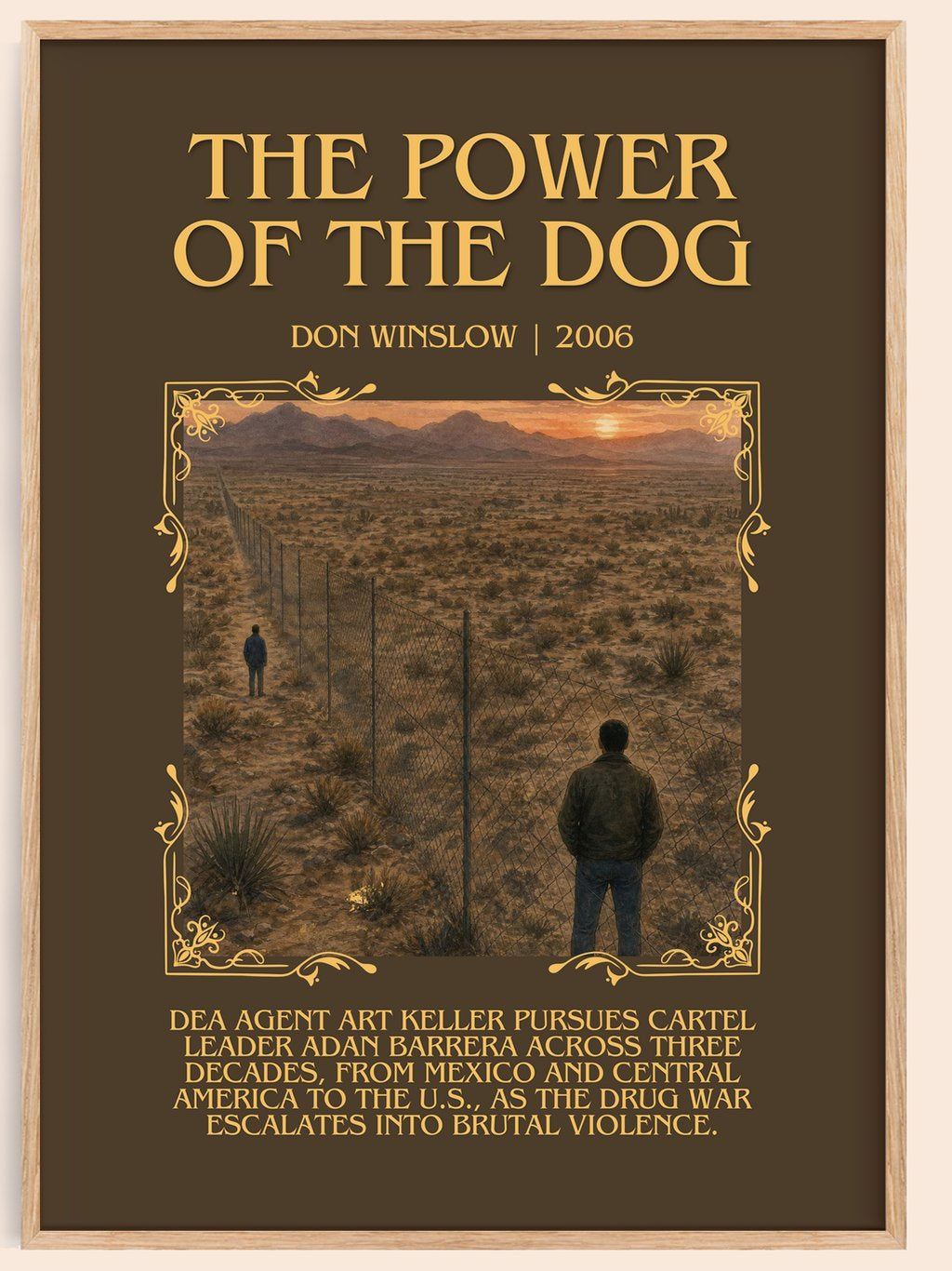 The Power of the Dog Minimalist Book Poster by Don Winslow – book poster