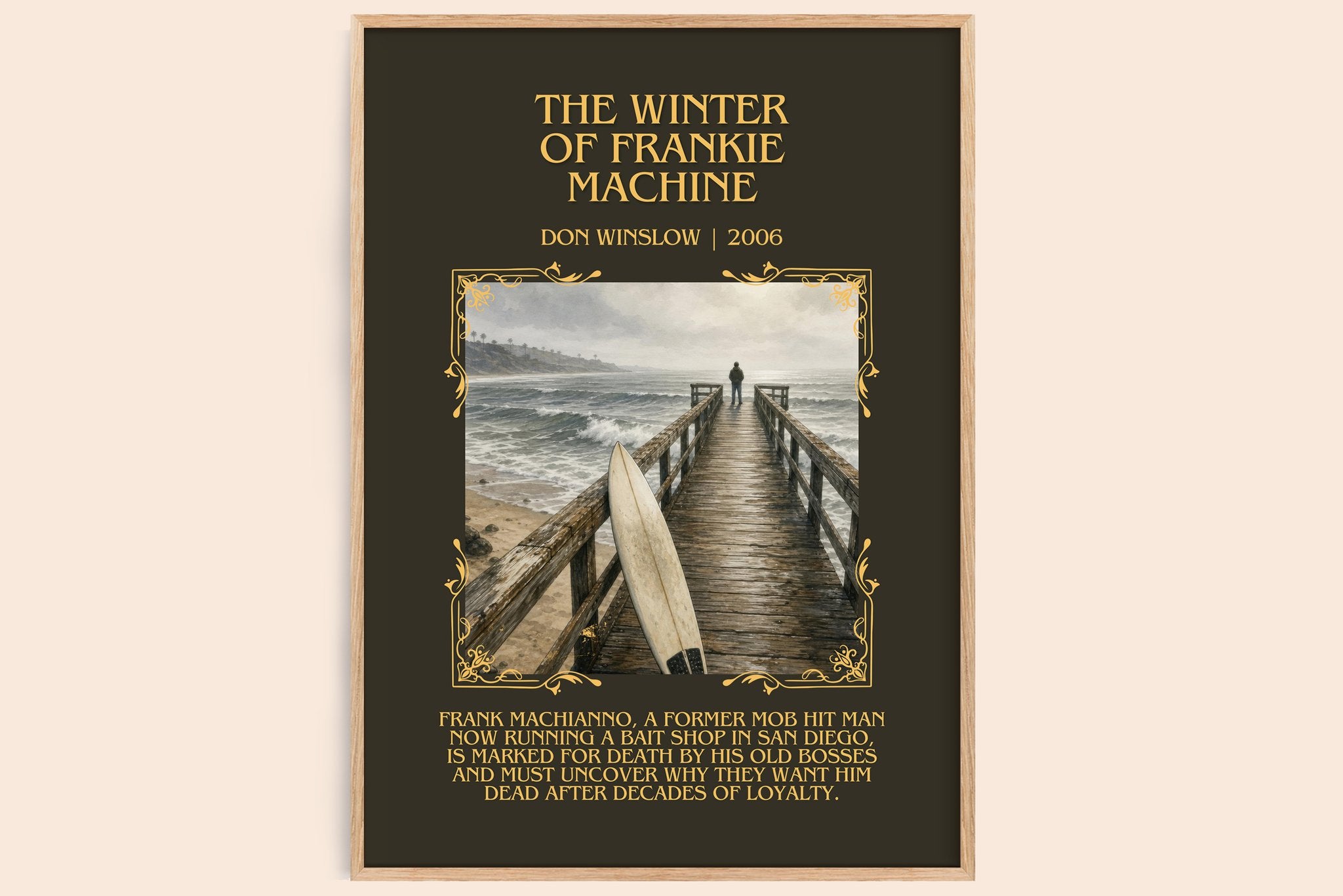 The Winter of Frankie Machine Minimalist Book Poster by Don Winslow