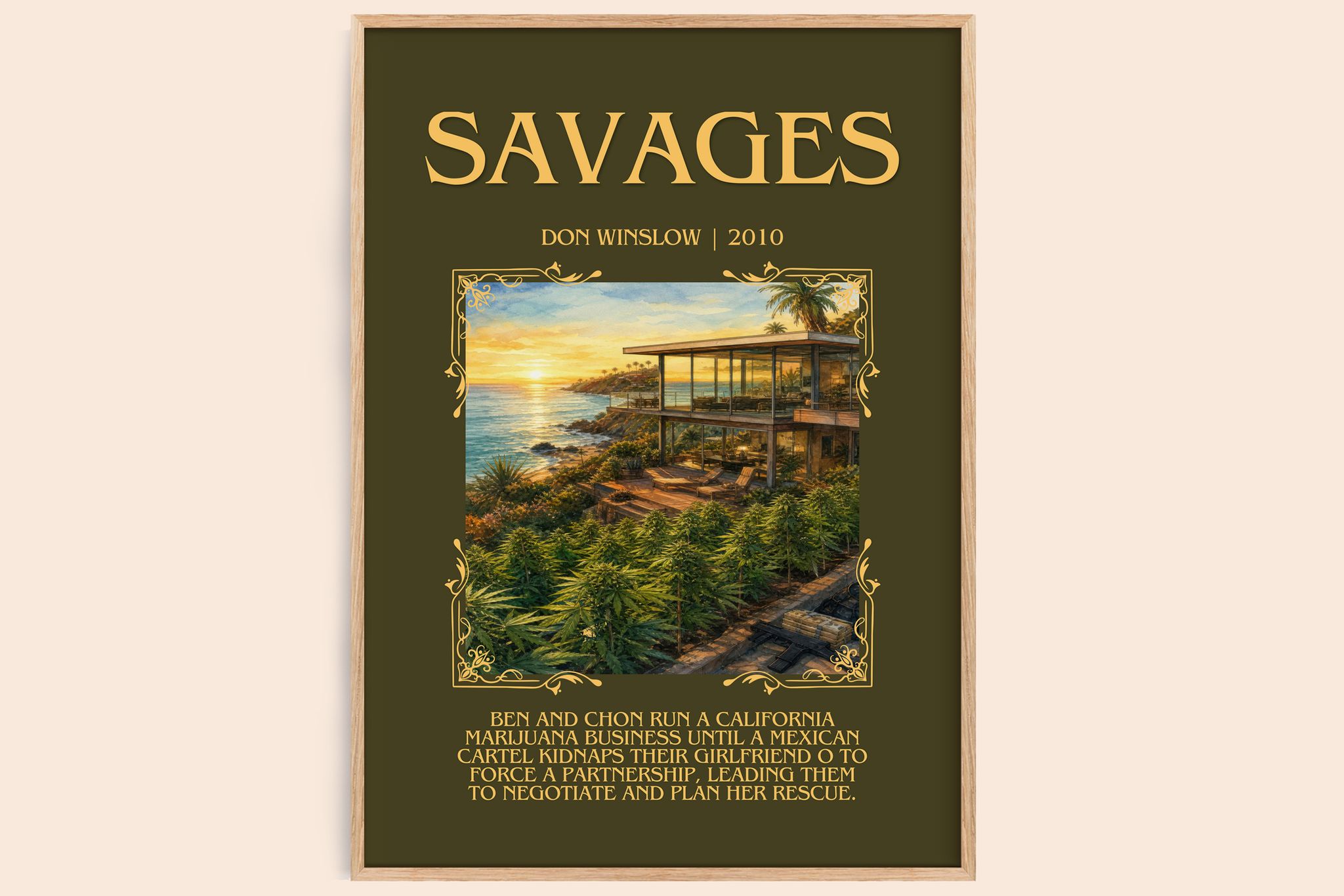 Savages Minimalist Book Poster by Don Winslow