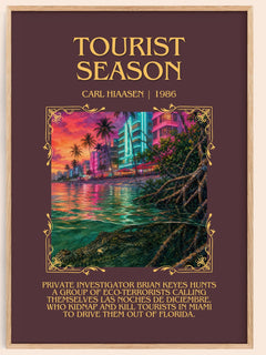 Tourist Season Minimalist Book Poster by Carl Hiaasen – image 1
