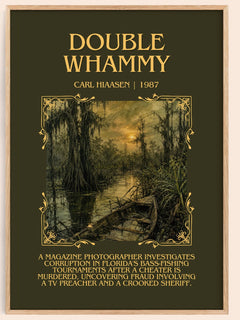 Double Whammy Minimalist Book Poster by Carl Hiaasen – image 1
