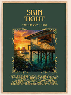 Skin Tight Minimalist Book Poster by Carl Hiaasen – image 1