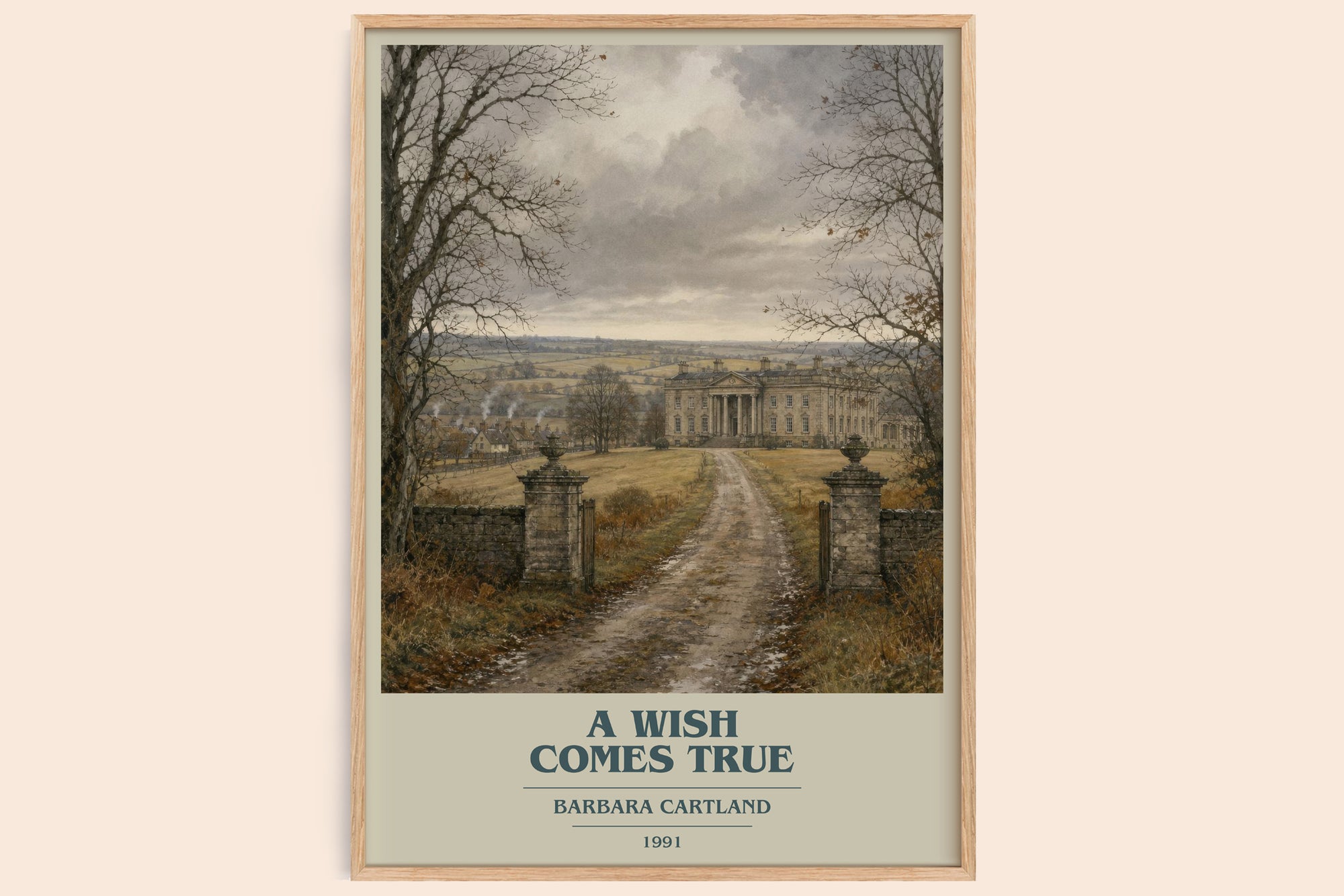 A Wish Comes True book cover book poster by Barbara Cartland – framed literary art print