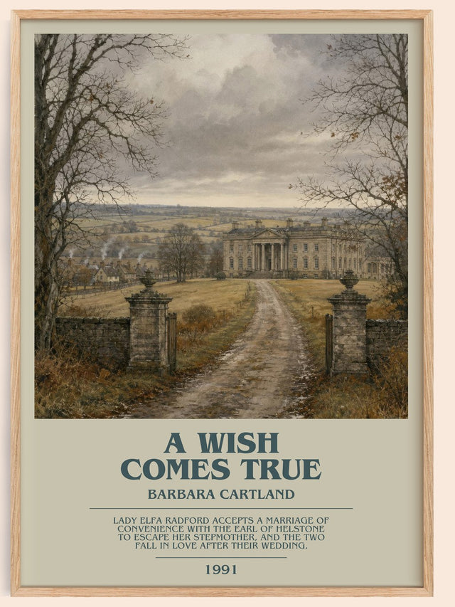 A Wish Comes True Bookish Wall Art by Barbara Cartland