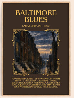 Baltimore Blues Minimalist Book Poster by Laura Lippman – image 1