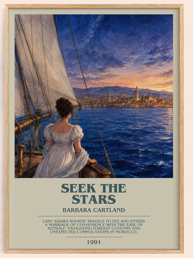 Seek The Stars Bookish Wall Art by Barbara Cartland