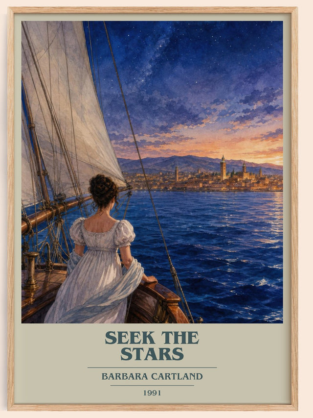 Seek The Stars Book Cover Poster by Barbara Cartland