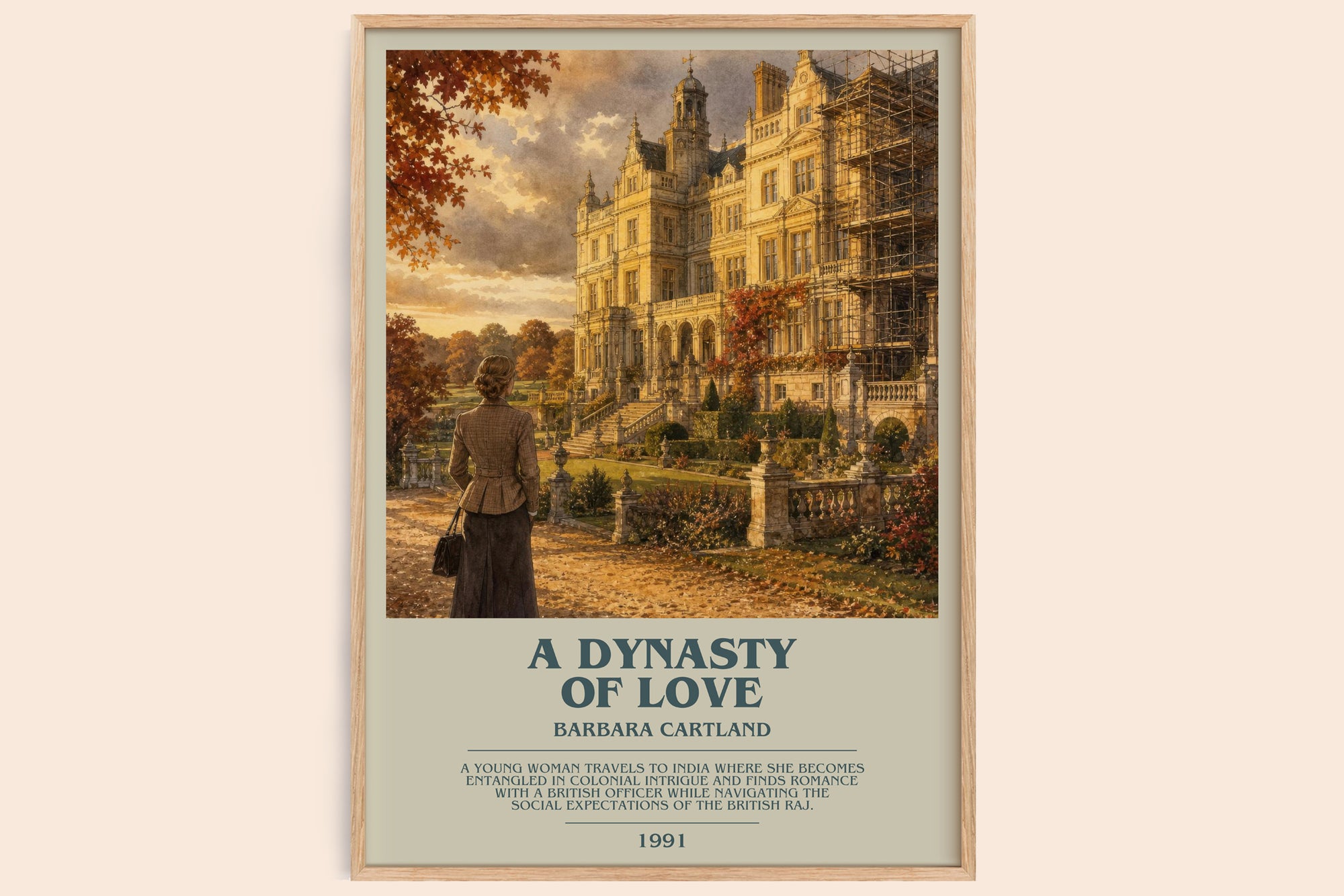A Dynasty Of Love bookish book poster by Barbara Cartland – framed literary art print