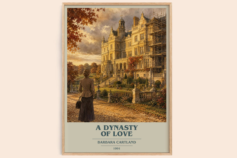 A Dynasty Of Love book cover book poster by Barbara Cartland – framed literary art print