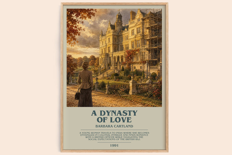 A Dynasty Of Love bookish book poster by Barbara Cartland – framed literary art print