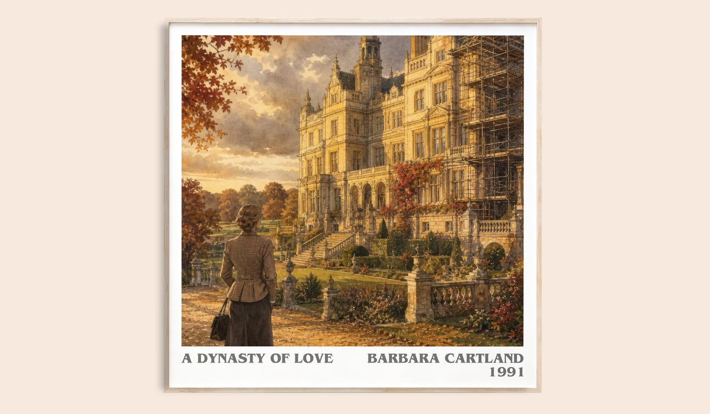 A Dynasty Of Love literary book poster by Barbara Cartland – framed literary art print