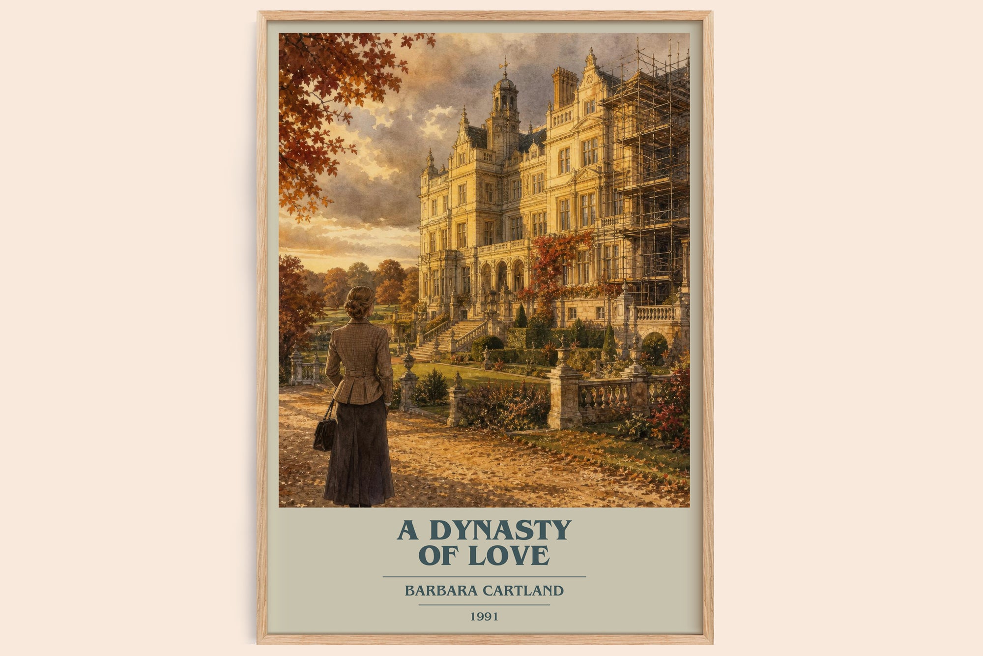 A Dynasty Of Love book cover book poster by Barbara Cartland – framed literary art print