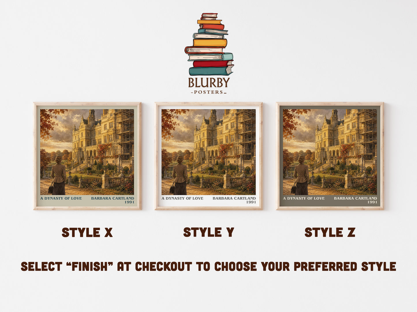 A Dynasty Of Love literary print in frame leaning in hallway – romance wall art