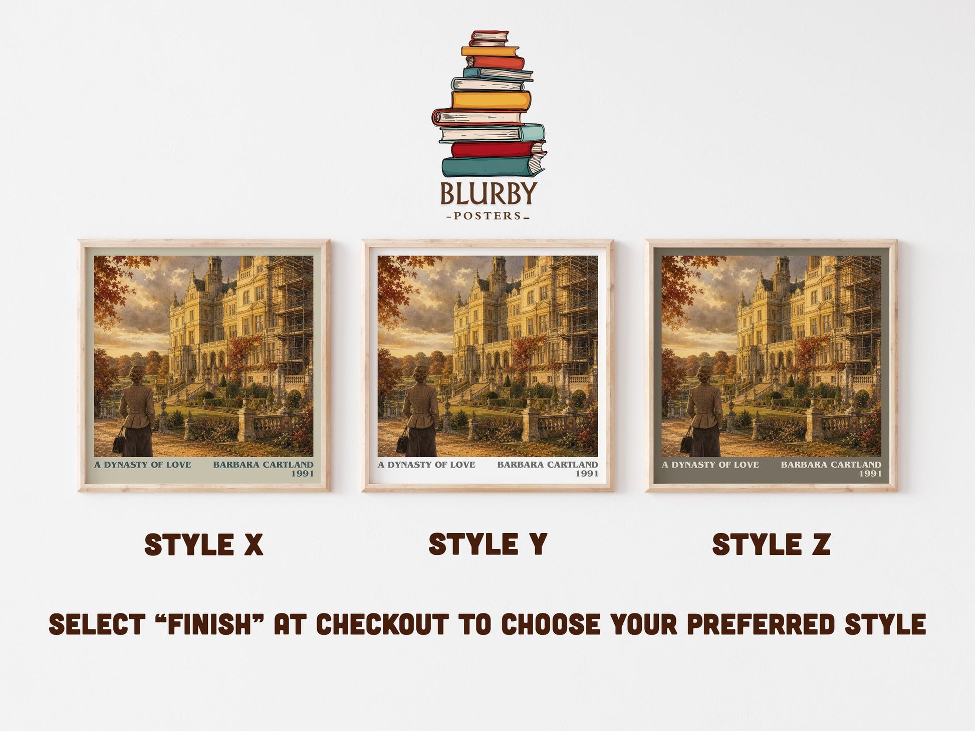 A Dynasty Of Love literary print in frame leaning in hallway – romance wall art