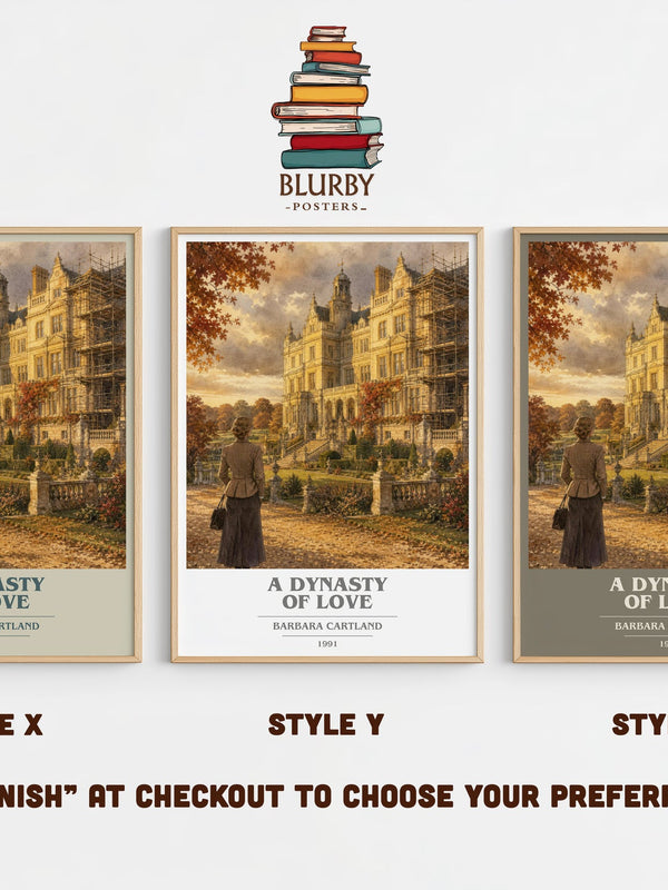 A Dynasty Of Love book cover print in frame leaning in hallway – romance wall art