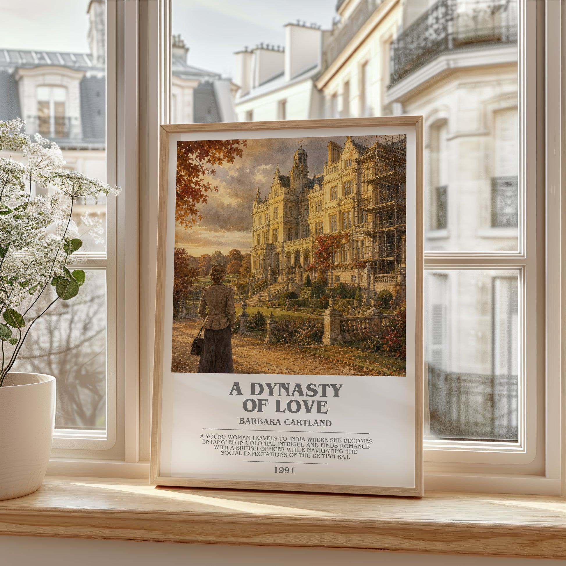 A Dynasty Of Love bookish poster colour and style options – Barbara Cartland book art