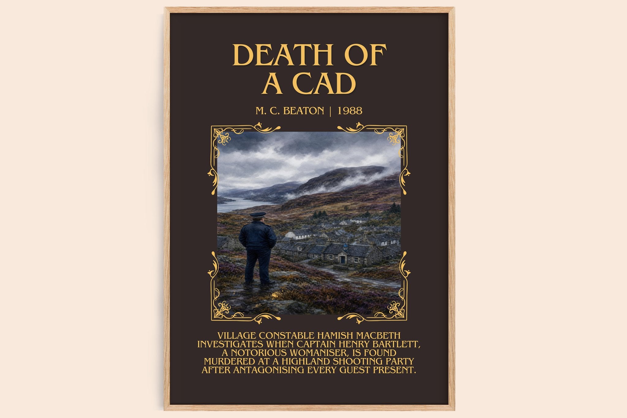 Death of a Cad Minimalist Book Poster by M. C. Beaton
