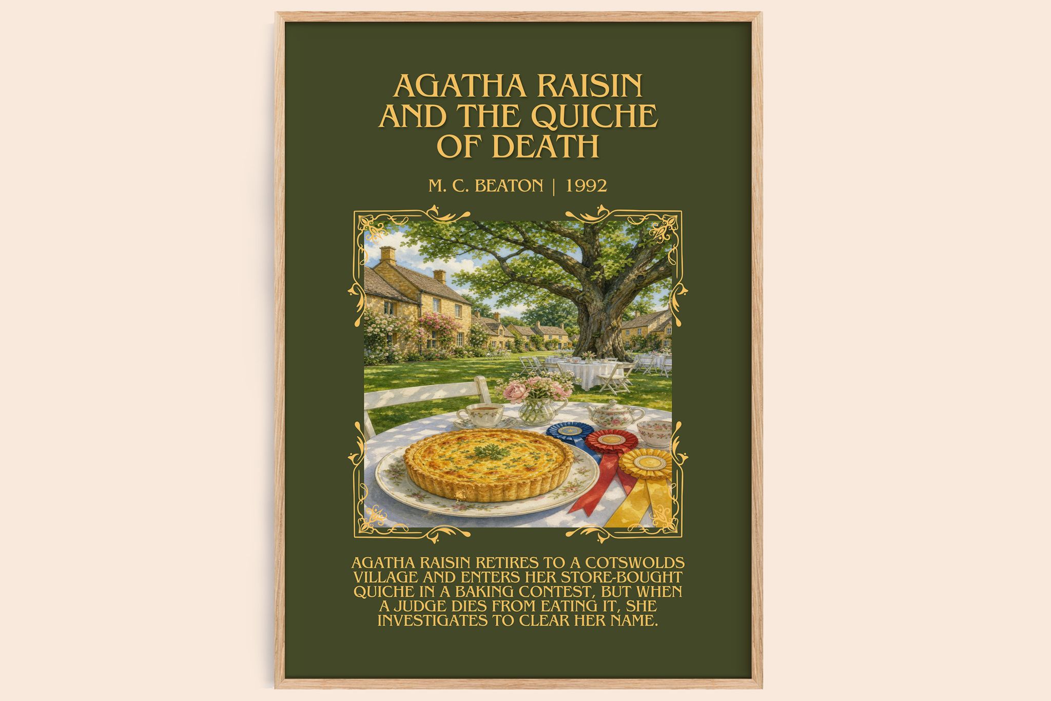 Agatha Raisin and the Quiche of Death Minimalist Book Poster by M. C. Beaton
