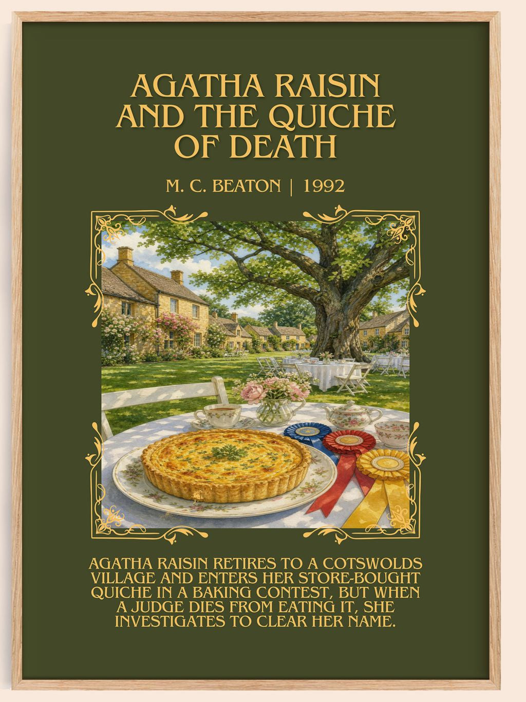 Agatha Raisin and the Quiche of Death Minimalist Book Poster – book poster