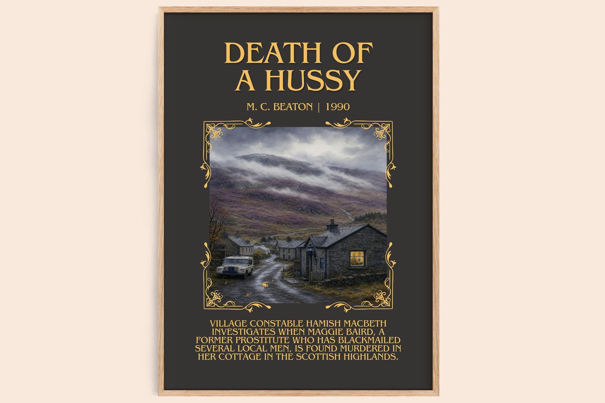 Death of a Hussy Minimalist Book Poster by M. C. Beaton