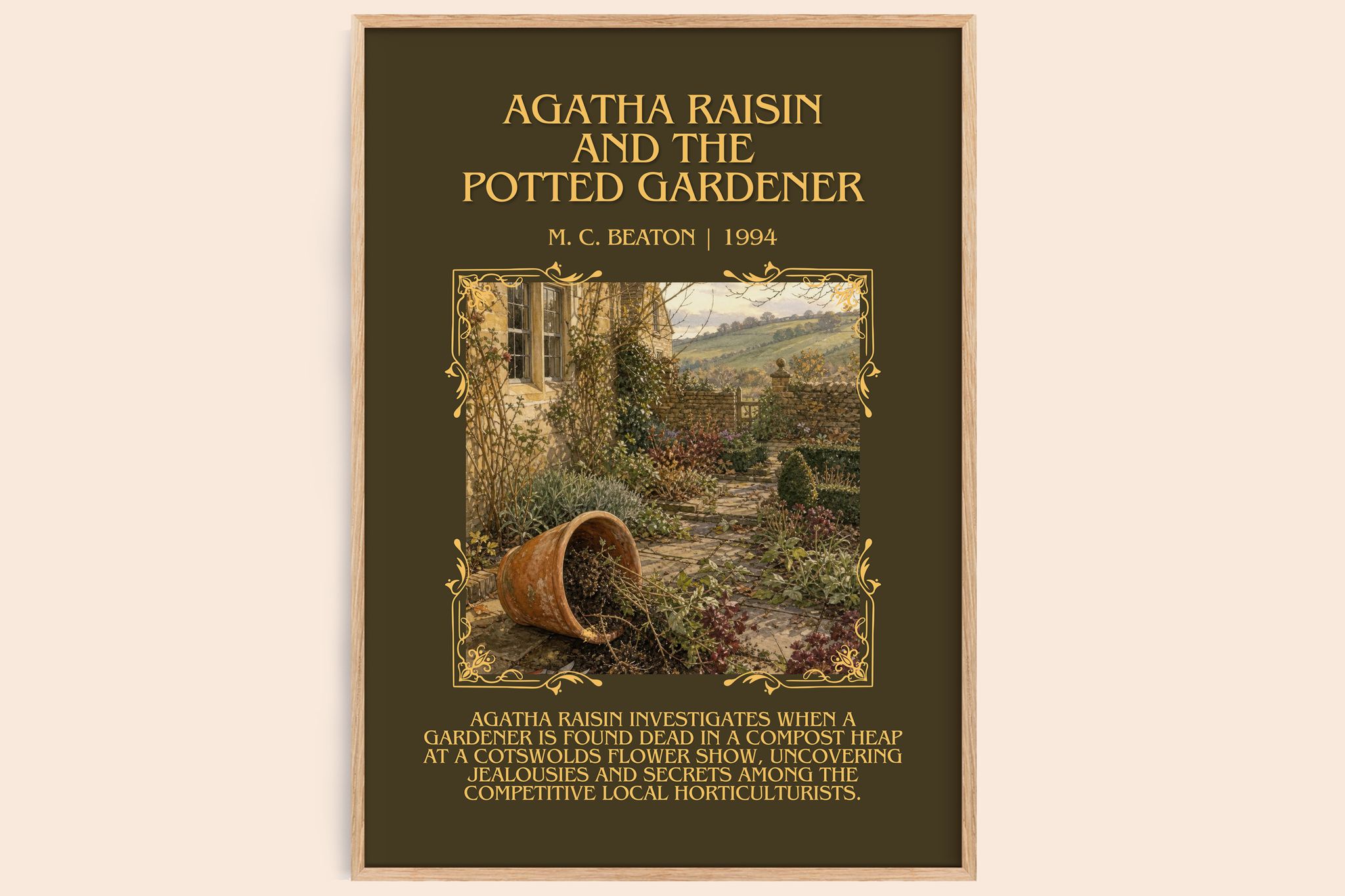Agatha Raisin and the Potted Gardener Minimalist Book Poster by M. C. Beaton