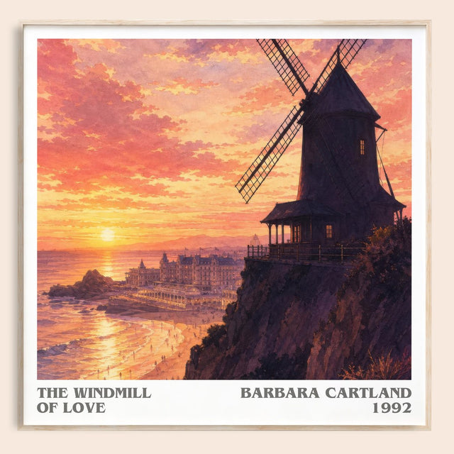 The Windmill Of Love Literary Art Print by Barbara Cartland