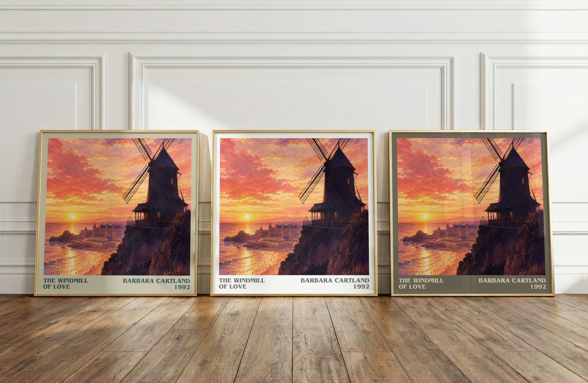 The Windmill Of Love literary art print colour and style options – Barbara Cartland book art