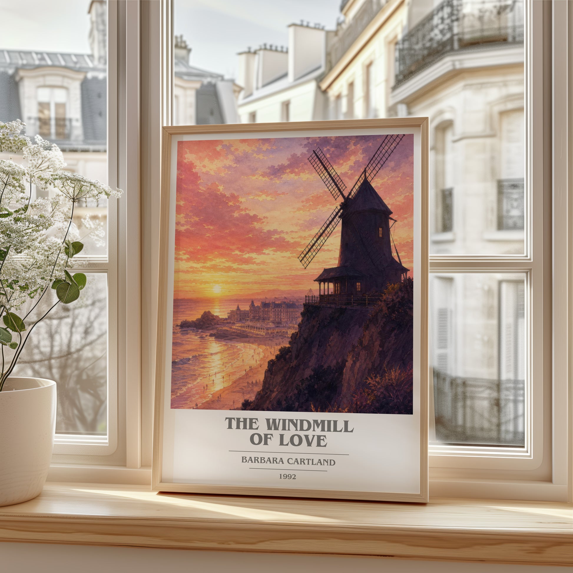 The Windmill Of Love book cover poster colour and style options – Barbara Cartland book art