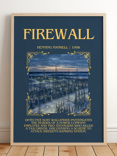 Firewall Minimalist Book Poster by Henning Mankell – image 2