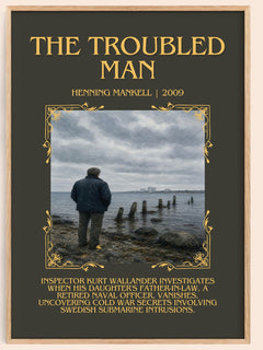 The Troubled Man Minimalist Book Poster by Henning Mankell – image 1
