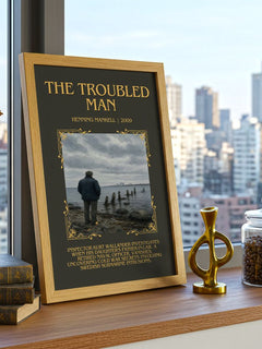 The Troubled Man Minimalist Book Poster by Henning Mankell – image 3