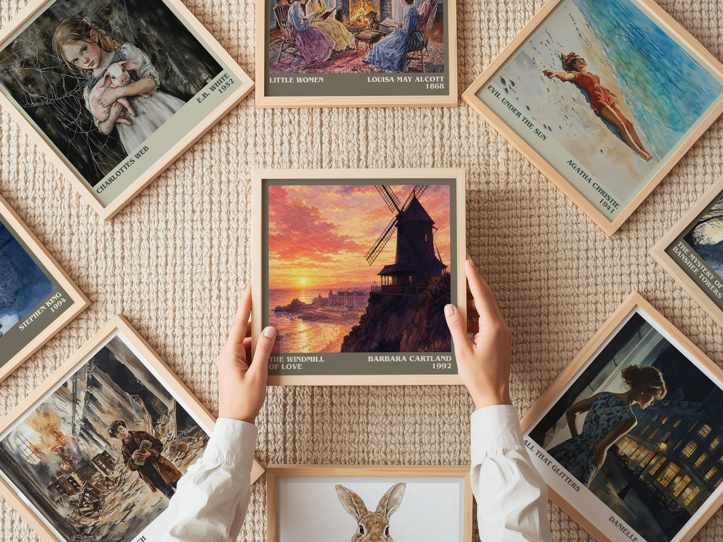 The Windmill Of Love literary book poster framed on wall – romance wall art