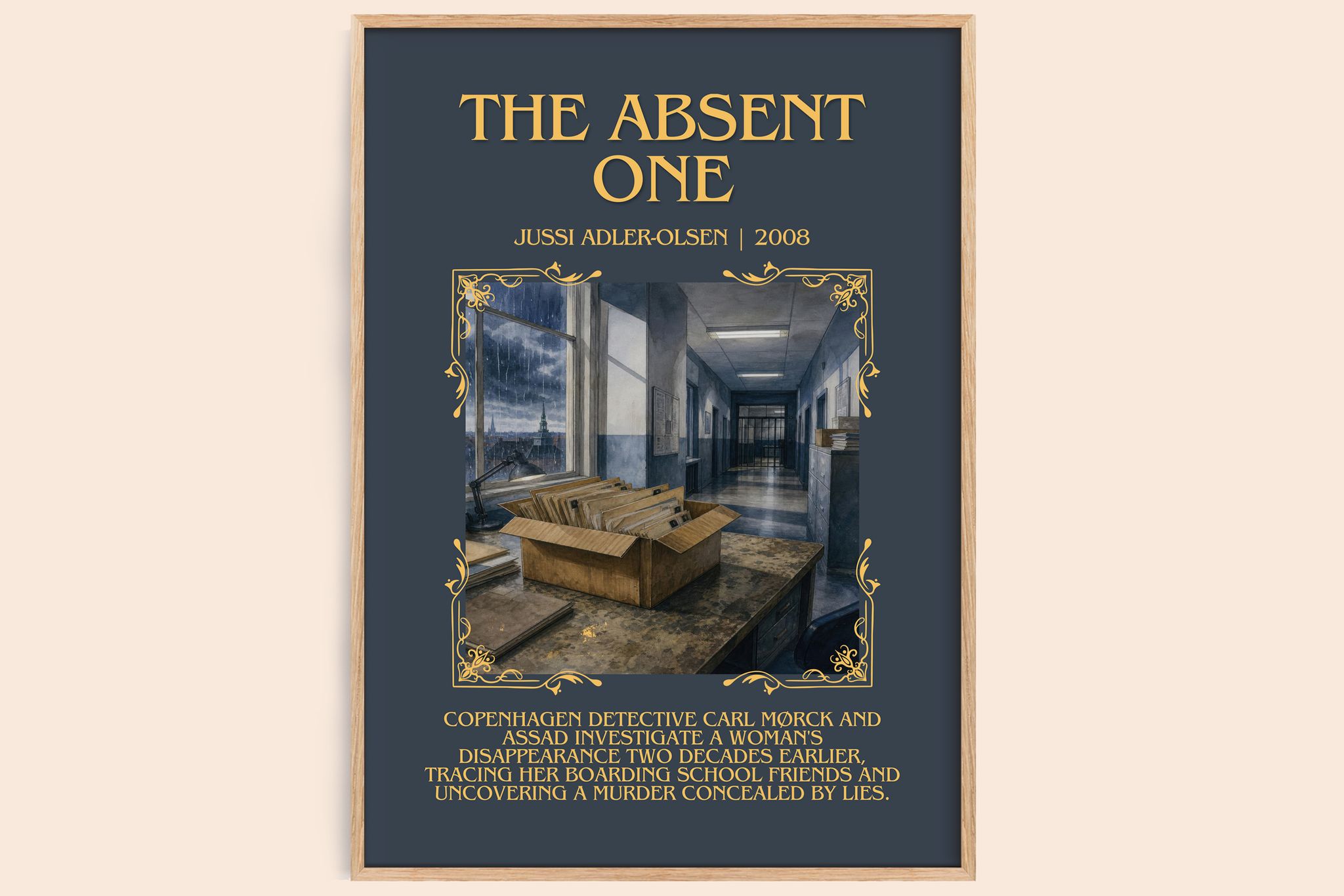 The Absent One Minimalist Book Poster by Jussi Adler-Olsen