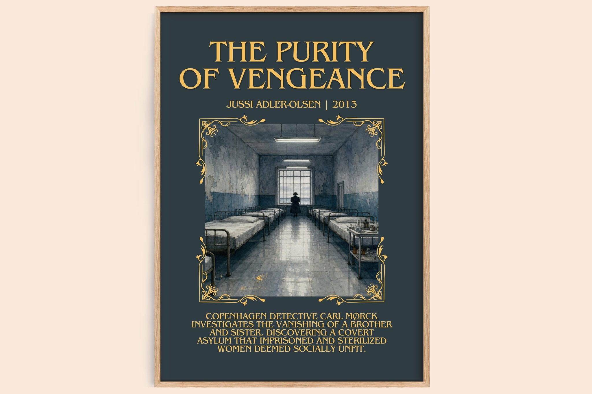 The Purity of Vengeance Minimalist Book Poster by Jussi Adler-Olsen